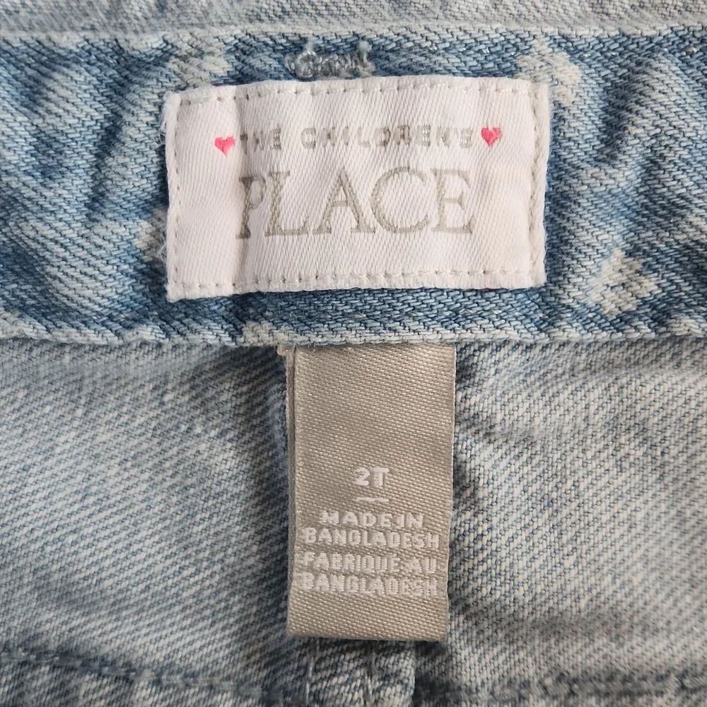 The Children's Place Toddler Girls Denim Shortalls 2T